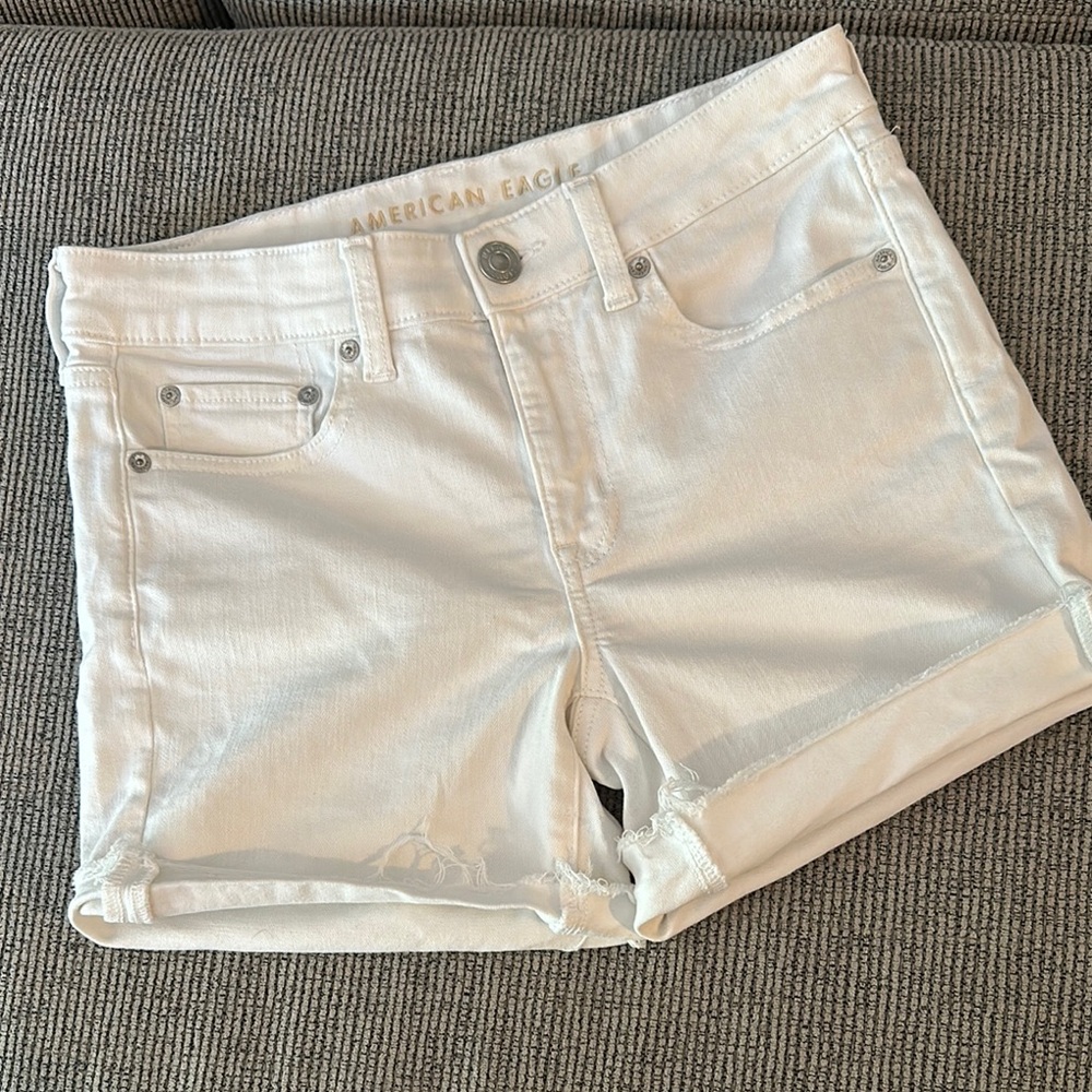 American Eagle Outfitters White Denim Jean Shorts